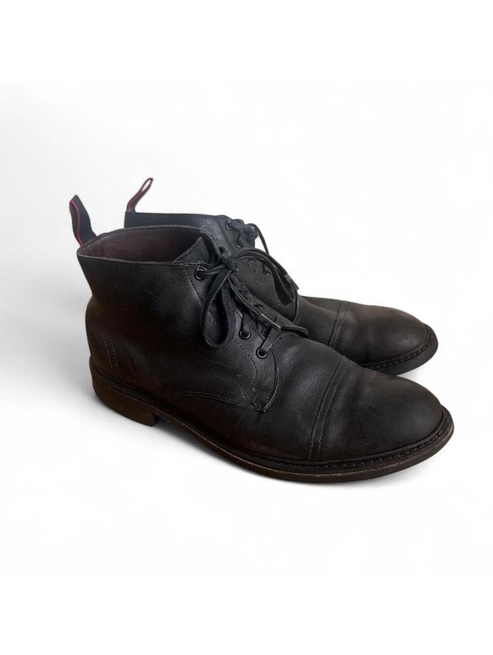 Allen Edmonds Patton Cap Toe Boots Men’s 11 D Dark Leather Dainite